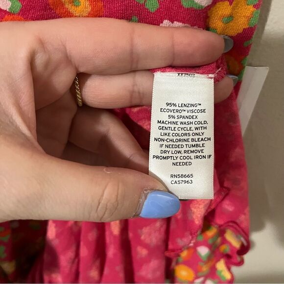 BP PRINT KNIT MINIDRESS IN PINK SALLY RETRO FLORAL - Picture 13 of 13